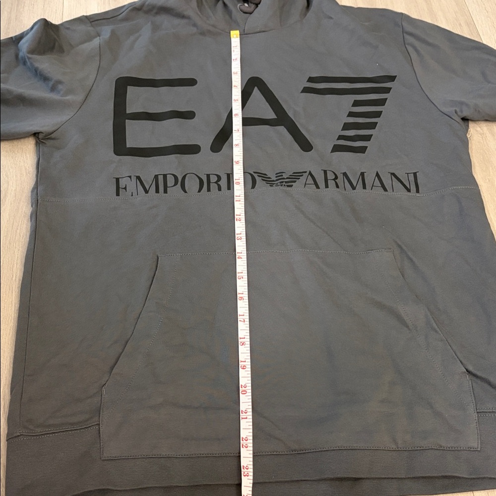 Emporio Armani EA7 Charcoal Hoodie - Picture 5 of 6